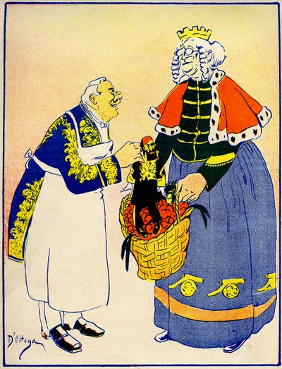 A diplomat hands Turkey to Europe to look after, 1908 by Georges d 1878 1937 Ostoya